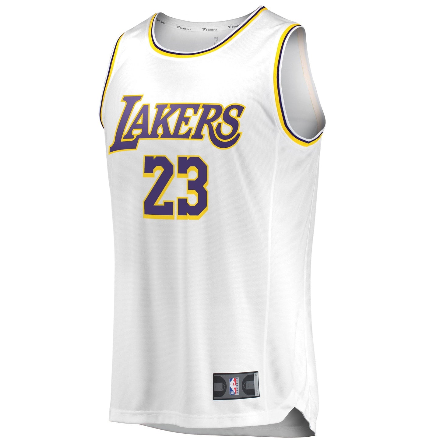 Men's Fanatics Branded LeBron James White Los Angeles Lakers 2018/19 Fast Break Replica Jersey - Association Edition